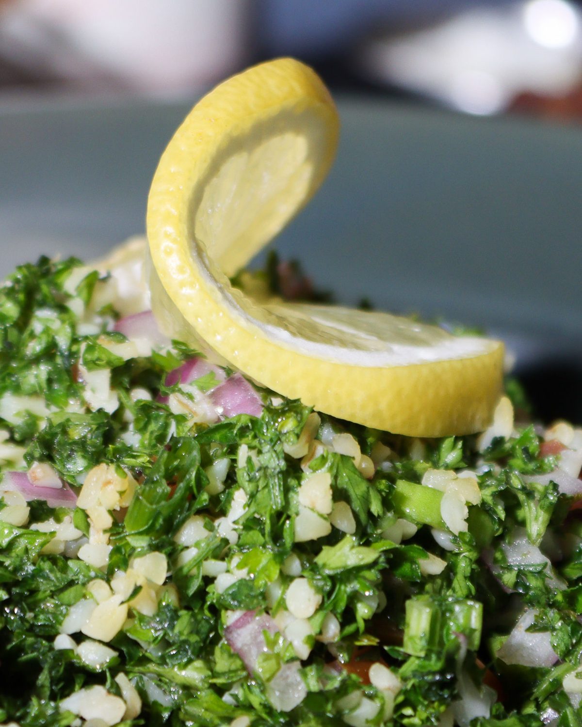 Tabbouleh with parsley, tomato and lemon
